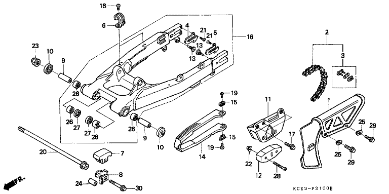 SWINGARM/CHAIN CASE