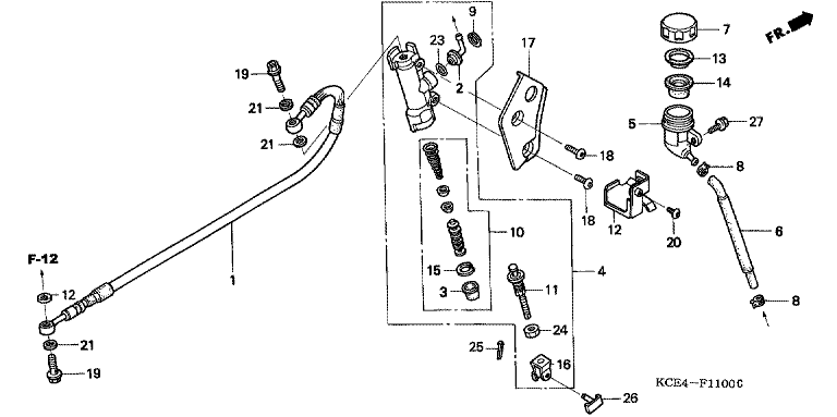 RR. BRAKE MASTER CYLINDER