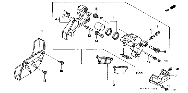 REAR BRAKE CALIPER