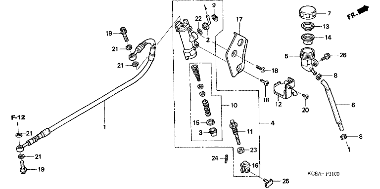 REAR BRAKE MASTER CYLINDER