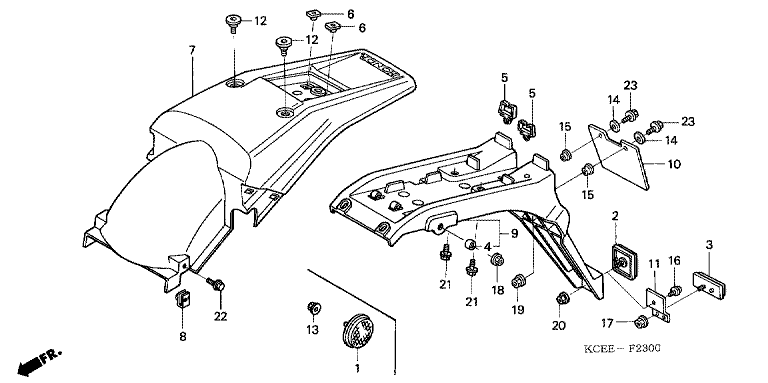 REAR FENDER (CL/DK/U)