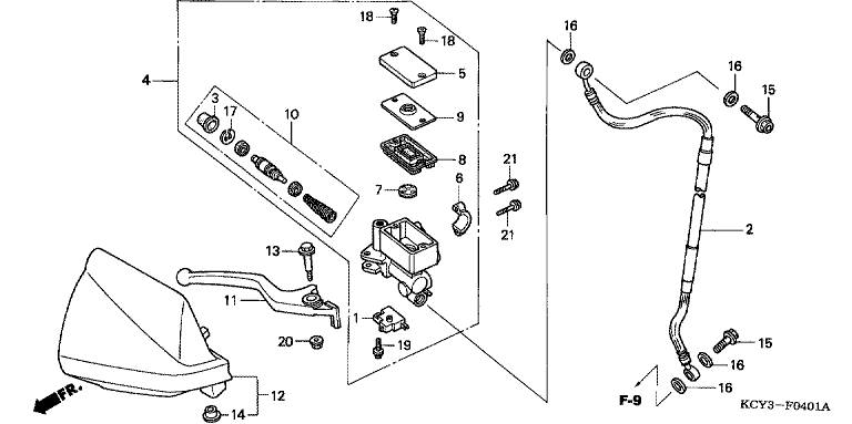 FR. BRAKE MASTER CYLINDER (DK/ED/U)