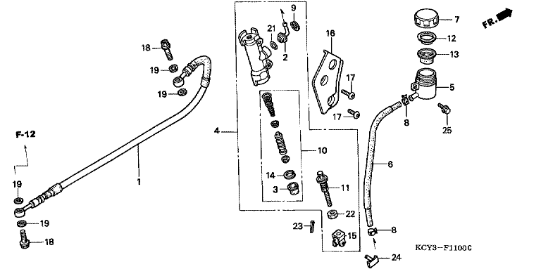 REAR BRAKE MASTER CYLINDER