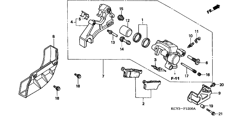 REAR BRAKE CALIPER