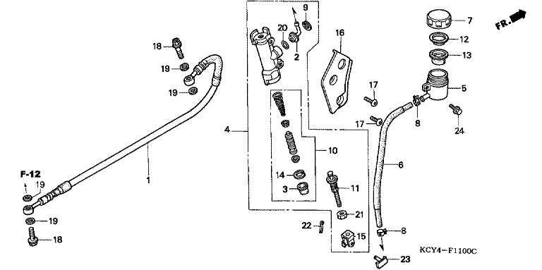 RR. BRAKE MASTER CYLINDER