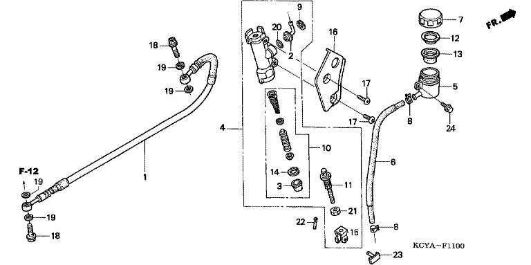 REAR BRAKE MASTER CYLINDER