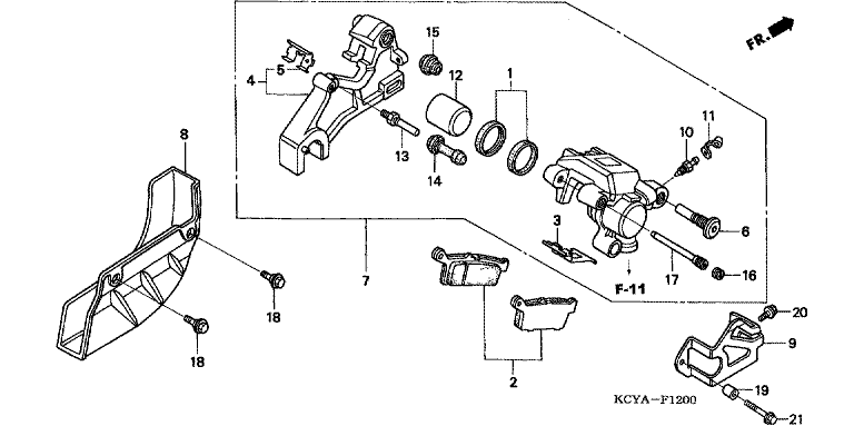 REAR BRAKE CALIPER