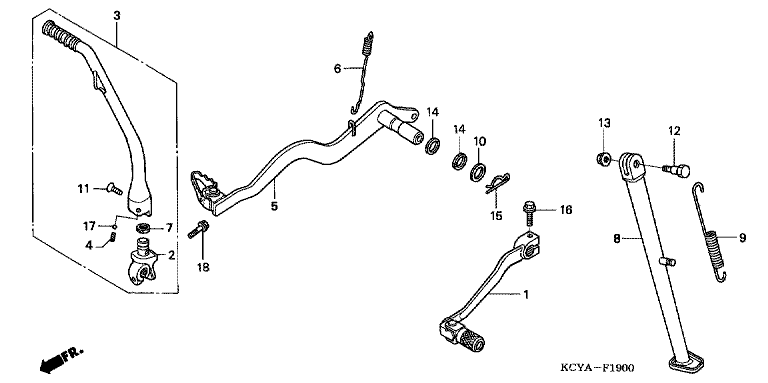 PEDAL/STAND/KICK STARTER ARM