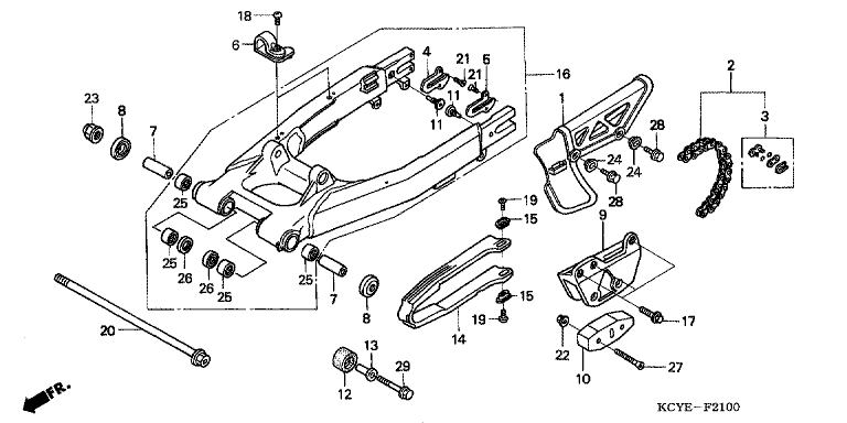 SWINGARM/CHAIN CASE