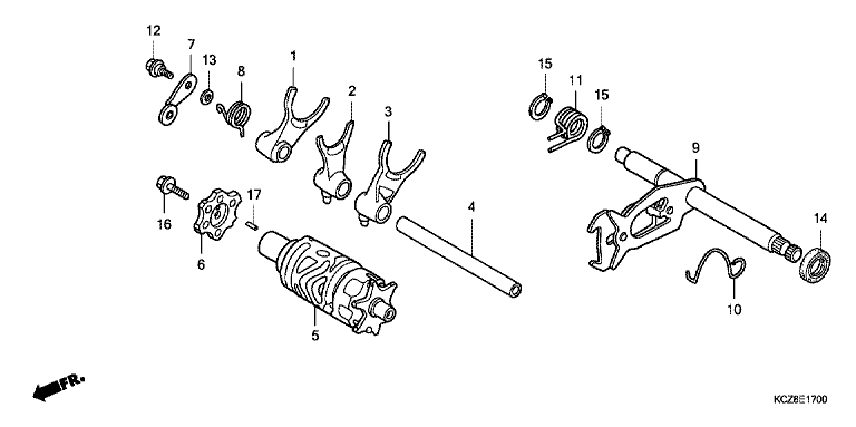 SHIFT DRUM/SHIFT FORK