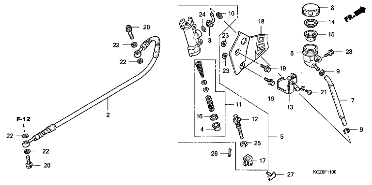 RR. BRAKE MASTER CYLINDER