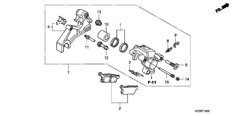 REAR BRAKE CALIPER