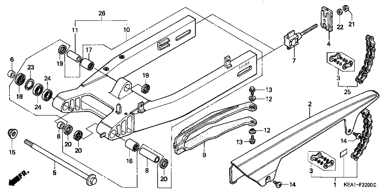 SWINGARM/CHAIN CASE