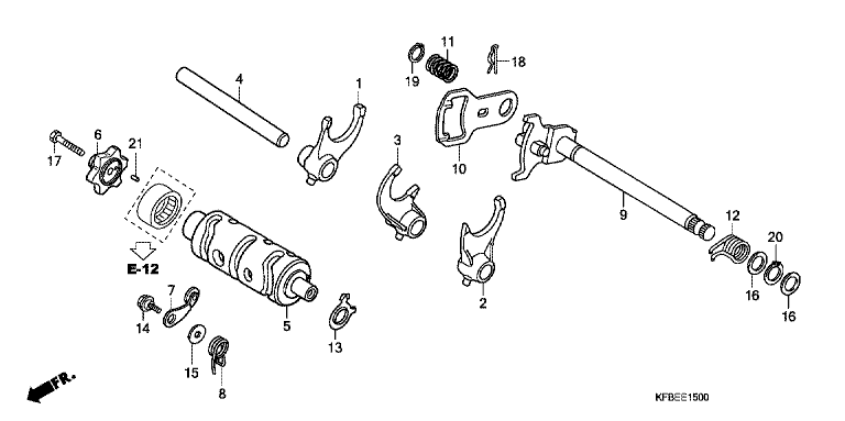 GEARSHIFT DRUM/GEARSHIFTFORK
