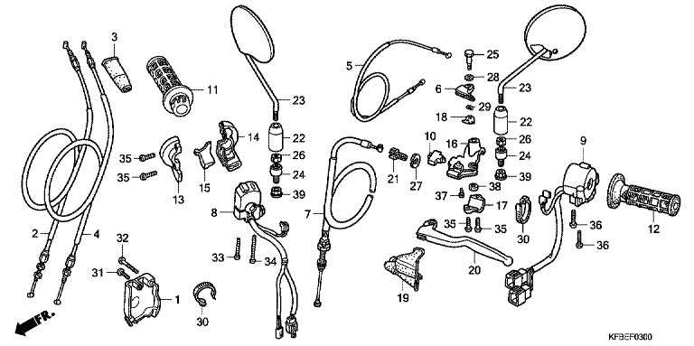 HANDLE LEVER/SWITCH/CABLE/MIRROR