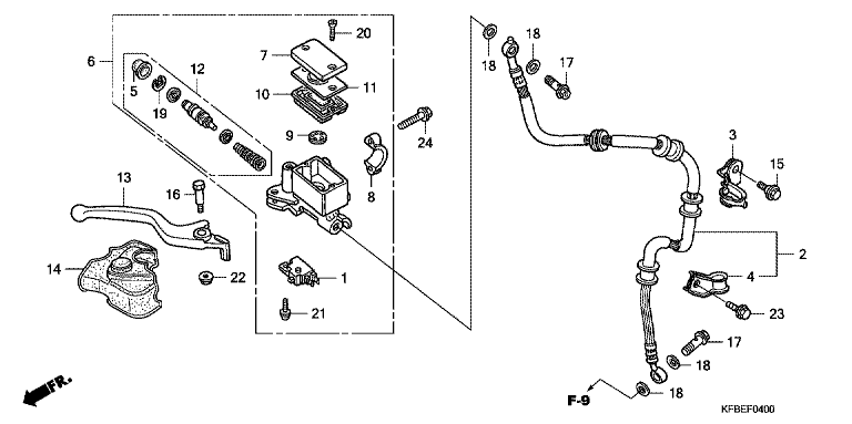 FRONT BRAKE MASTERCYLINDER