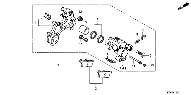 REAR BRAKE CALIPER