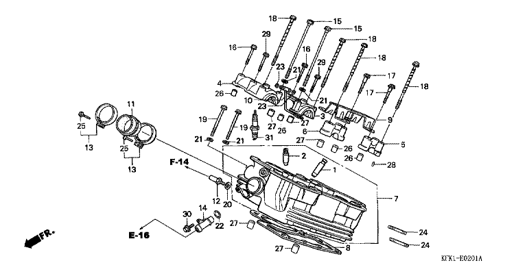 REAR CYLINDER HEAD