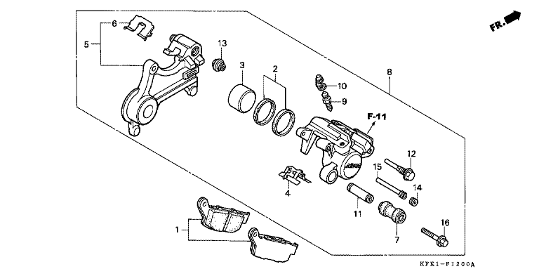 REAR BRAKE CALIPER