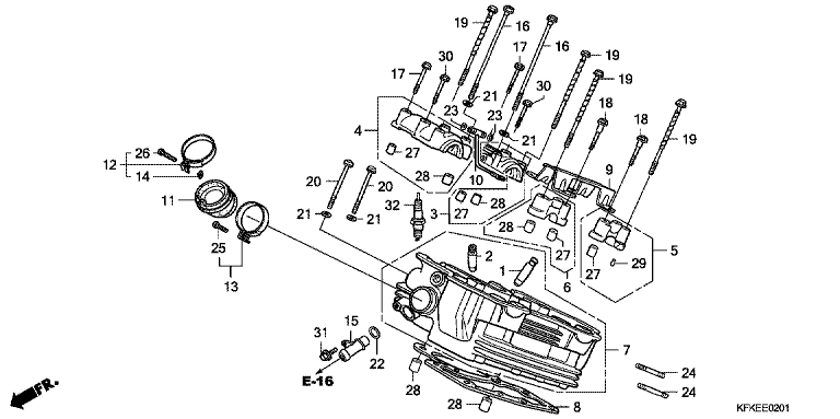 REAR CYLINDER HEAD
