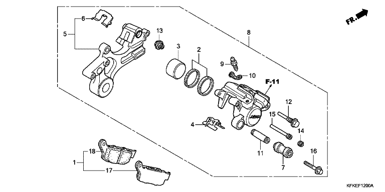REAR BRAKE CALIPER