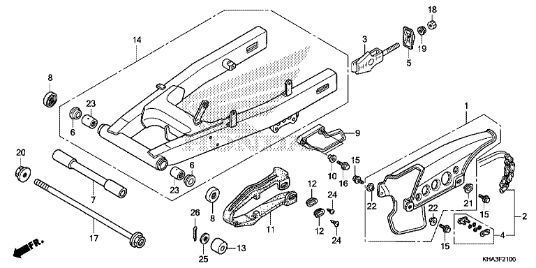 SWINGARM/CHAIN CASE