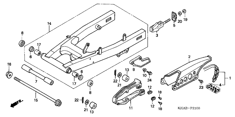 SWINGARM/CHAIN CASE