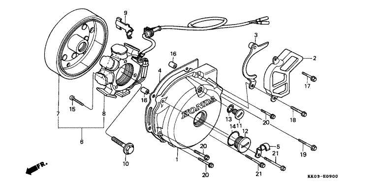 LEFT CRANKCASE COVER/ GENERATOR (1)