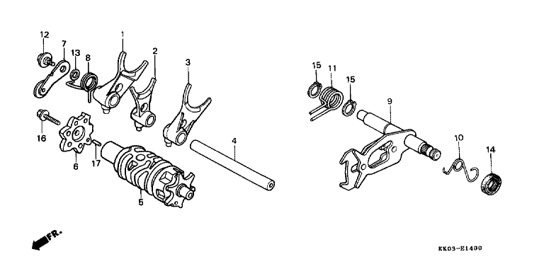 SHIFT DRUM/SHIFT FORK (1)