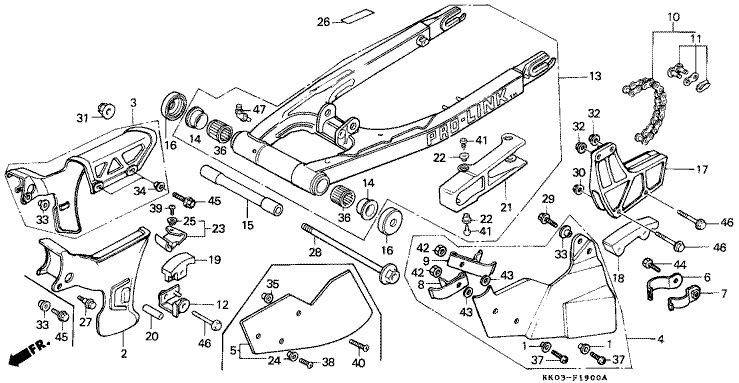 REAR FORK/CHAIN CASE