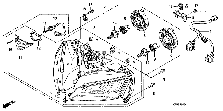 HEADLIGHT (CBR125RW7/RW9/RWA)