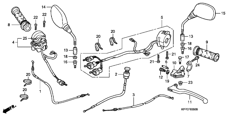 HANDLE LEVER/SWITCH/CABLE (CBR125R/RS/RW5/RW6/RW8)