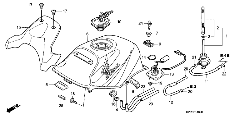 FUEL TANK (CBR125R/RS/RW5/RW6/RW8)