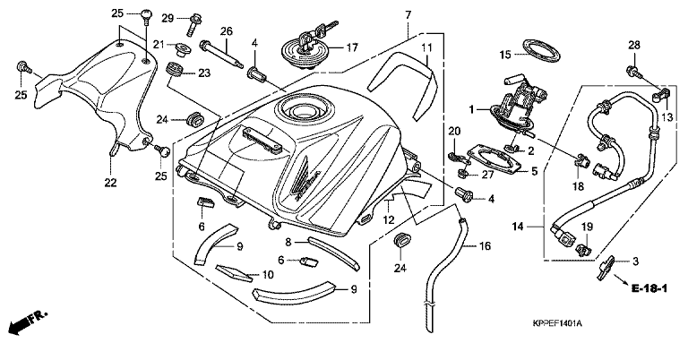 FUEL TANK (CBR125RW7/RW9/RWA)