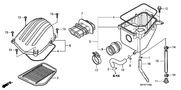 AIR CLEANER (CBR125RW7/RW9/RWA)