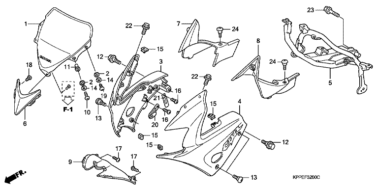 UPPER COWL (CBR125R/RS/RW5/RW6/RW8)
