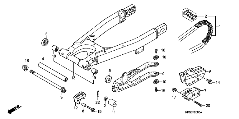 SWINGARM/CHAIN CASE