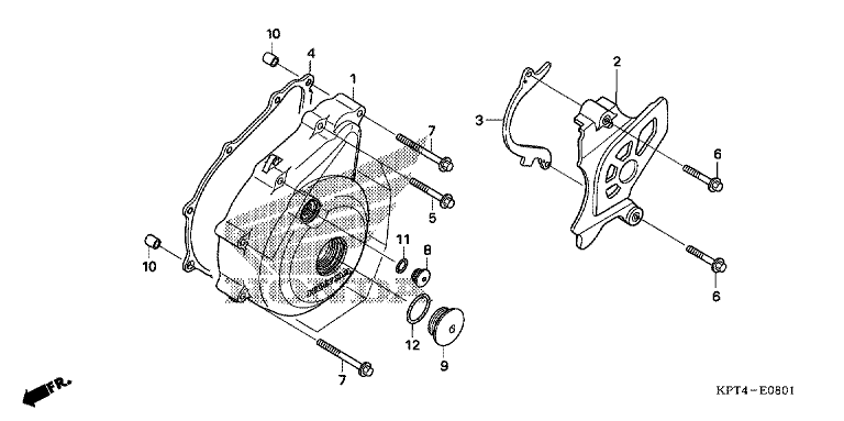 LEFT CRANKCASE COVER ('06-'11)