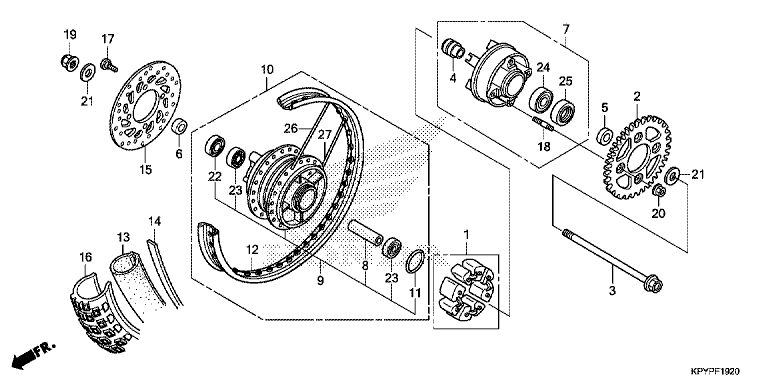 REAR WHEEL (CFT125MR)