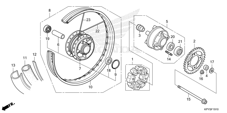 REAR WHEEL (CFT125MS)