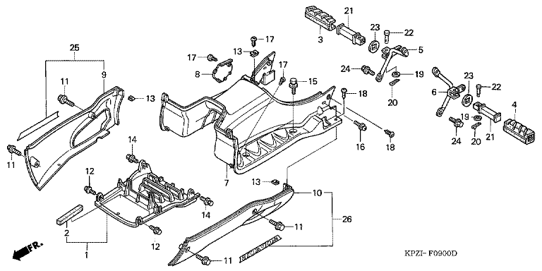 FLOOR PANEL/PILLION FOOTPEG/FOOTREST