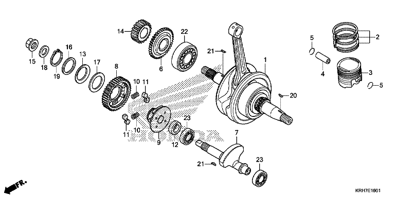 CRANKSHAFT/PISTON (XR150LEK)