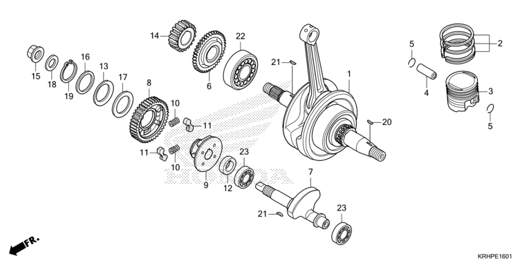 CRANKSHAFT/PISTON (XR150LEK)