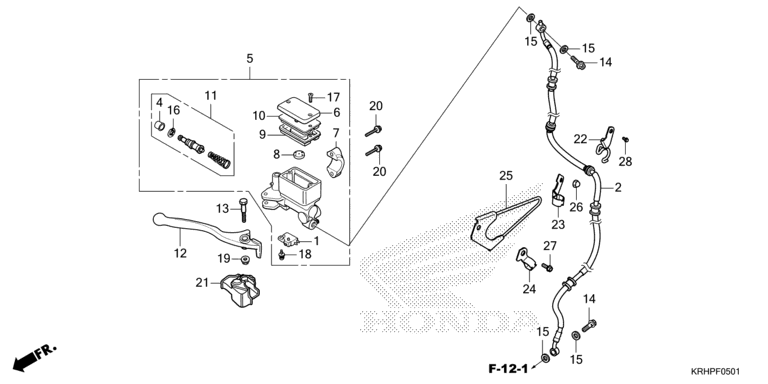 FRONT BRAKE MASTER CYLINDER (STD) (2)