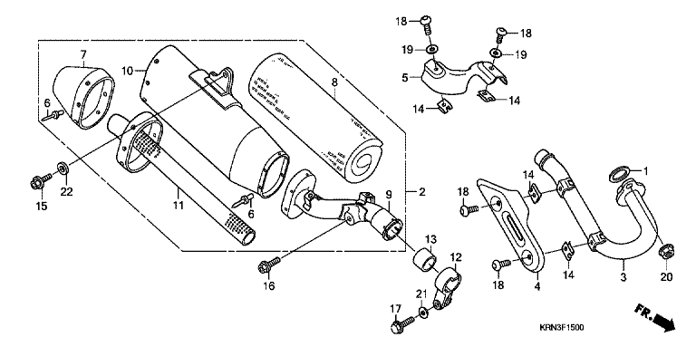 EXHAUST MUFFLER (CRF250R4)