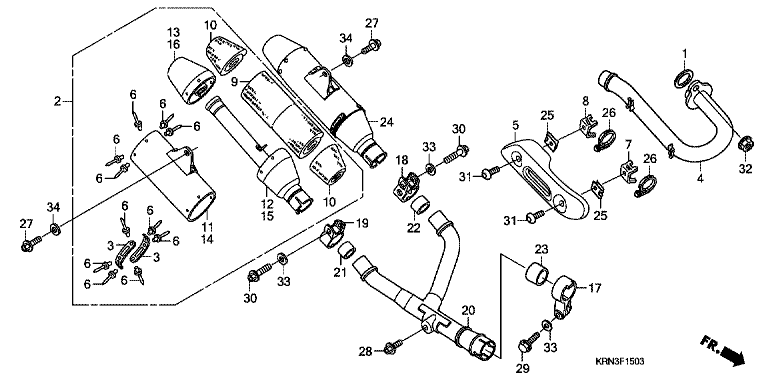 EXHAUST MUFFLER (CRF250R7/8/9)