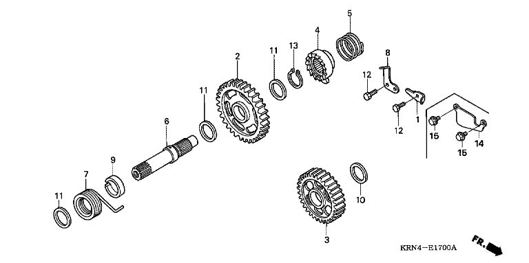 KICK STARTER SPINDLE