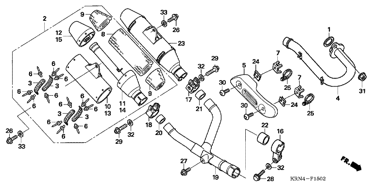 EXHAUST MUFFLER (CRF250R6)