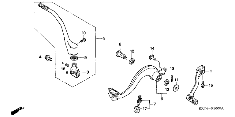 PEDAL/KICK STARTER ARM