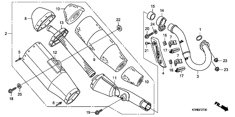EXHAUST MUFFLER (CRF250RA)